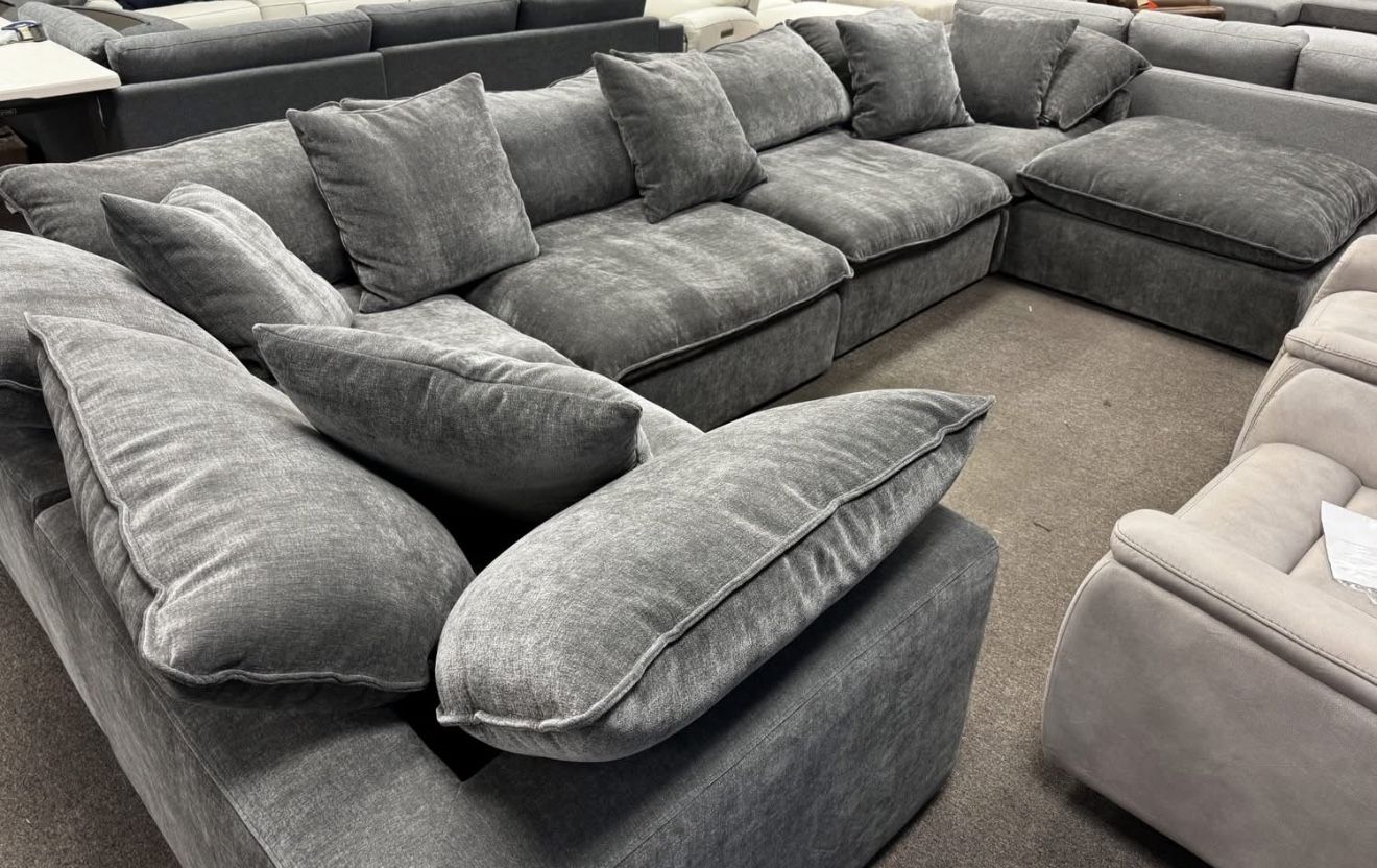 Sereen 6-Piece Fabric Modular Sectional – Dark Gray (NEW)