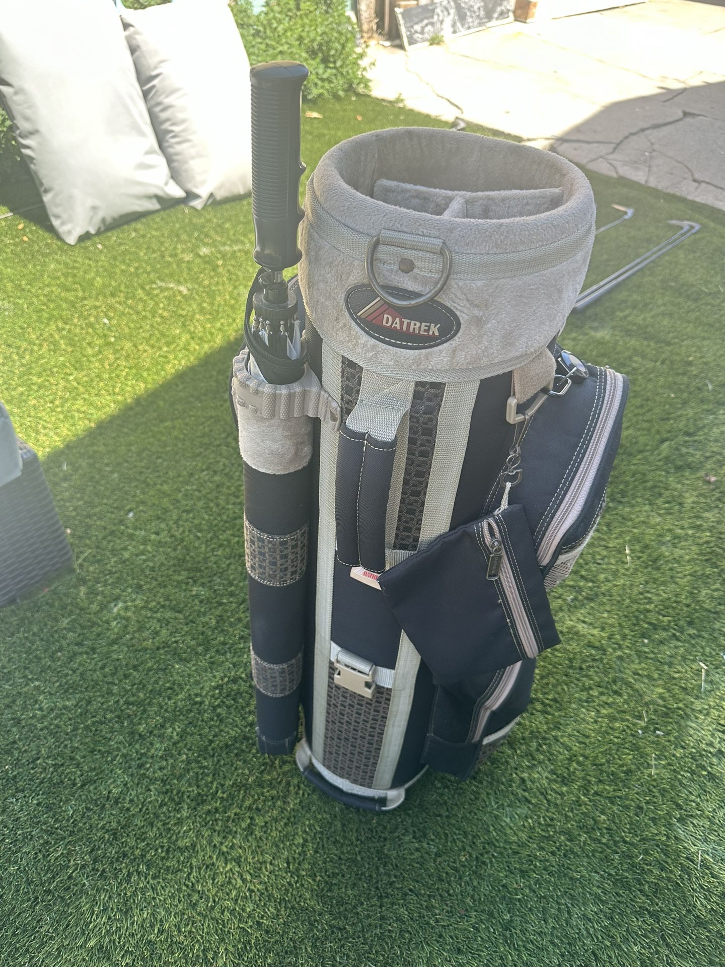 DATREK MIST 5-WAY DIVIDER GOLF CART BAG, TAN W/ SOFT FELT
