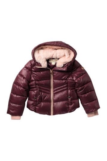 Michael Kors Faux Fur Puffer Jacket (Little Girls)