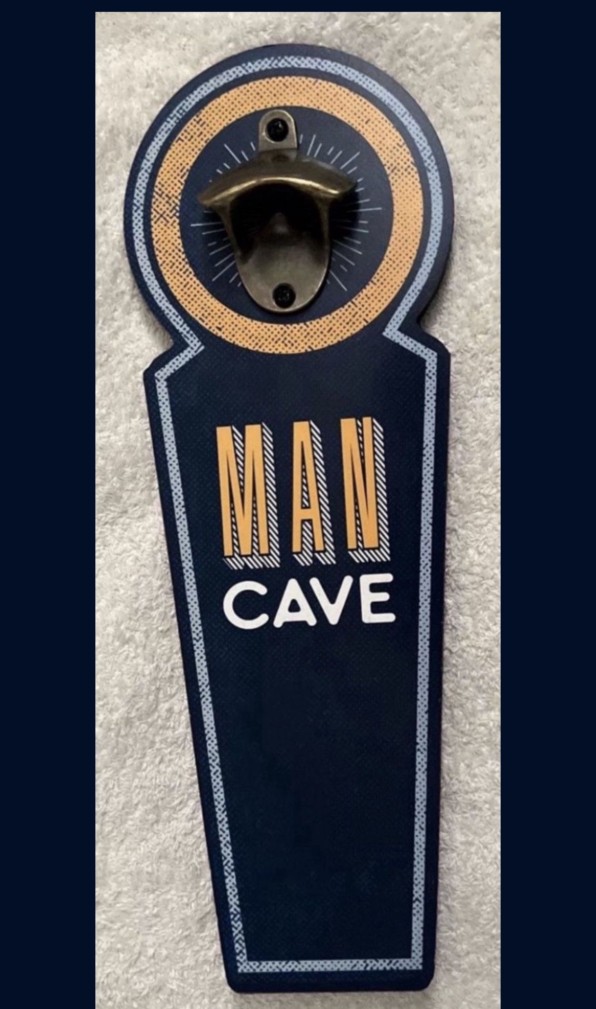 Man Cave Wooden Hanging Sign With Bottle Opener New