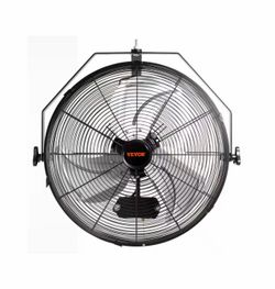 VEVOR Wall Mount Fan 18 in. 3-Speed High Velocity Max. 4150 CFM Waterproof Industrial Wall Fan, ETL Listed Black