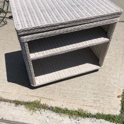 Wicker Shelf Or TV Stand