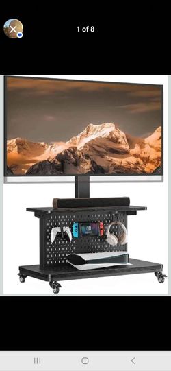 Motorized Rolling TV Stand 32-80 Inch Electric Height Adjustable TV Cart