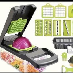 16pcs/set, Upgraded Vegetable Chopper, Multifunctional Fruit Slicer, Handle Food Grater, Vegetable S