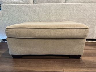 Peak Living Ottoman in Oatmeal