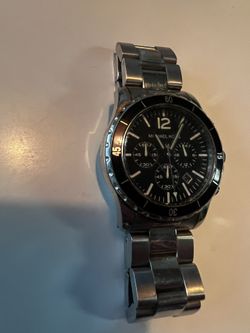 Michael Kohrs Large Silver/Black Watch