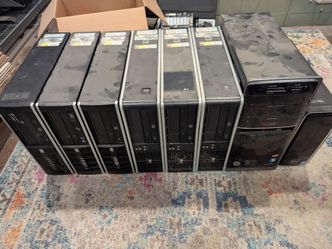 8 Desktop Computers HP Dell