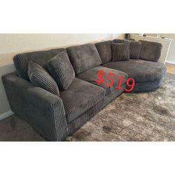 Corduroy Sectional Sofa - Limited Time Offer
