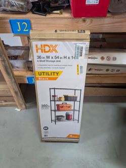 HDX 4-Tier Steel Wire Shelving Unit – Open Box / Like New