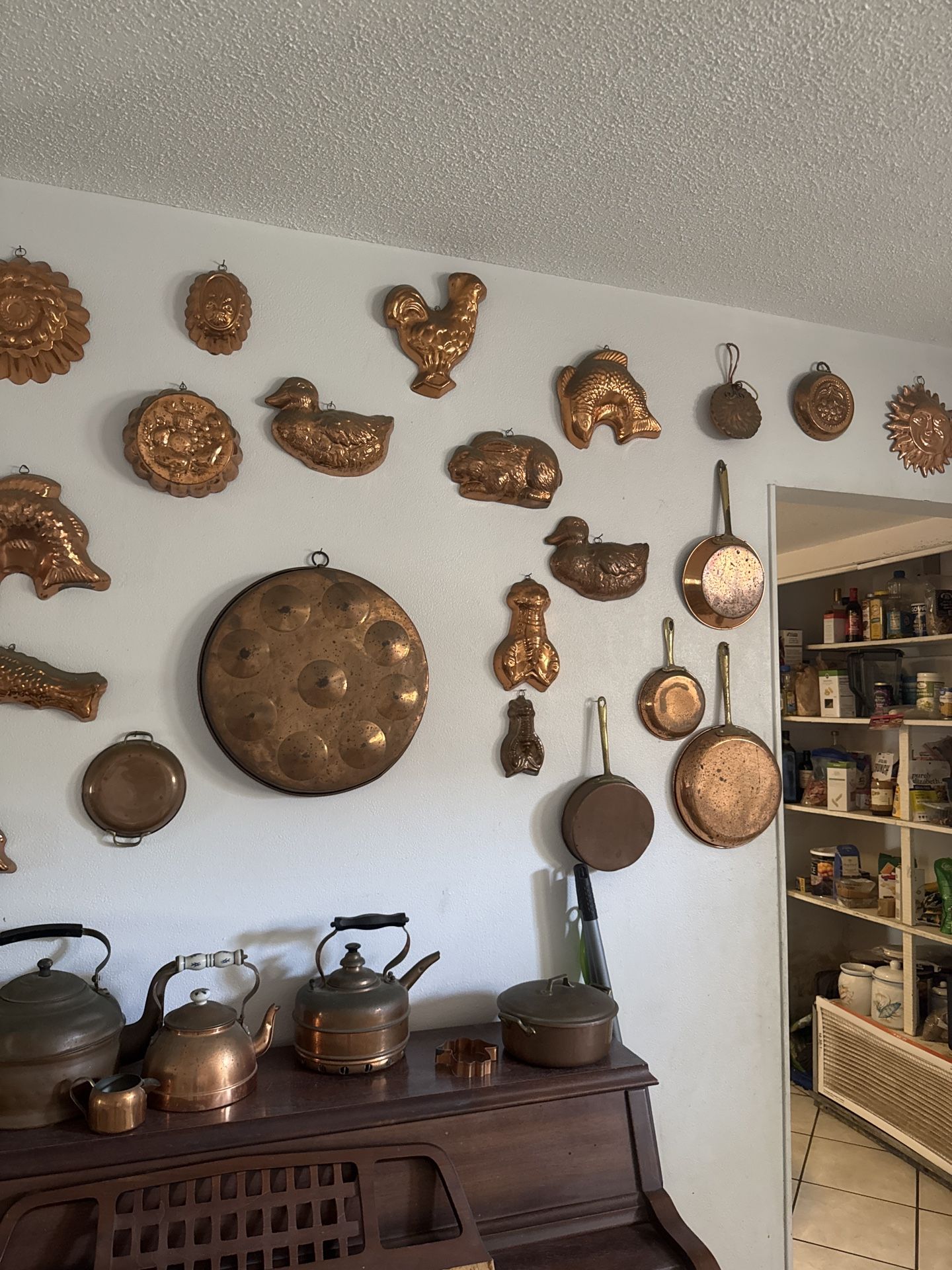 Copper Collection Tin Lined Jello Molds Kettles Pots Pans
