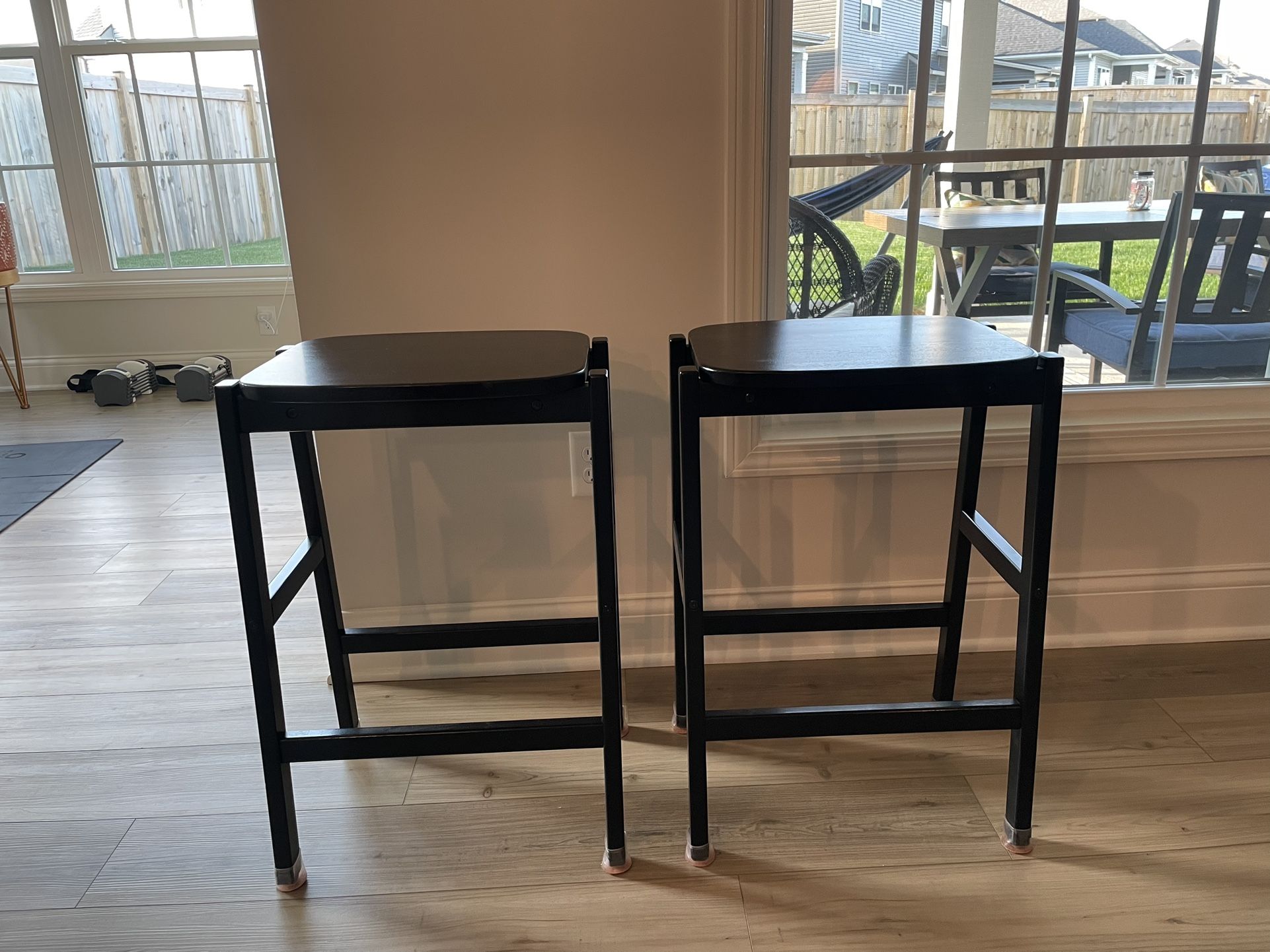 Black West Elm Counter Height Stools