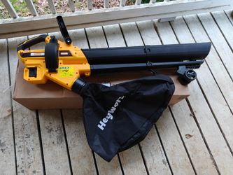 Heywork 40V Cordless 3-in-1 Leaf Blower Vacuum Mulcher – 2 Batteries & Charger