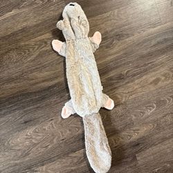 nocciola no stuffing beaver dog toy with crinkle tail & squeaker