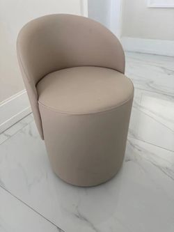 Brand new in box 12 beige leatherette swivel vanity chairs
