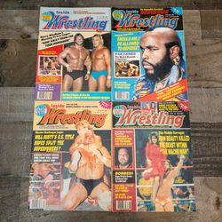 Vintage Inside Wrestling 4 Magazine Lot 1(contact info removed) Randy Savage Mr T Luger Dusty