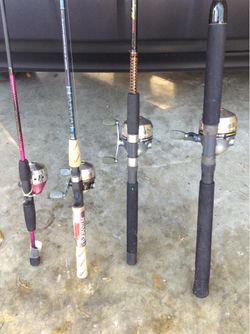(4) Fishing poles  $100.00  CASH, TEXT FOR PRICES