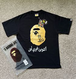 OVO x BAPE black tee Size M #collab