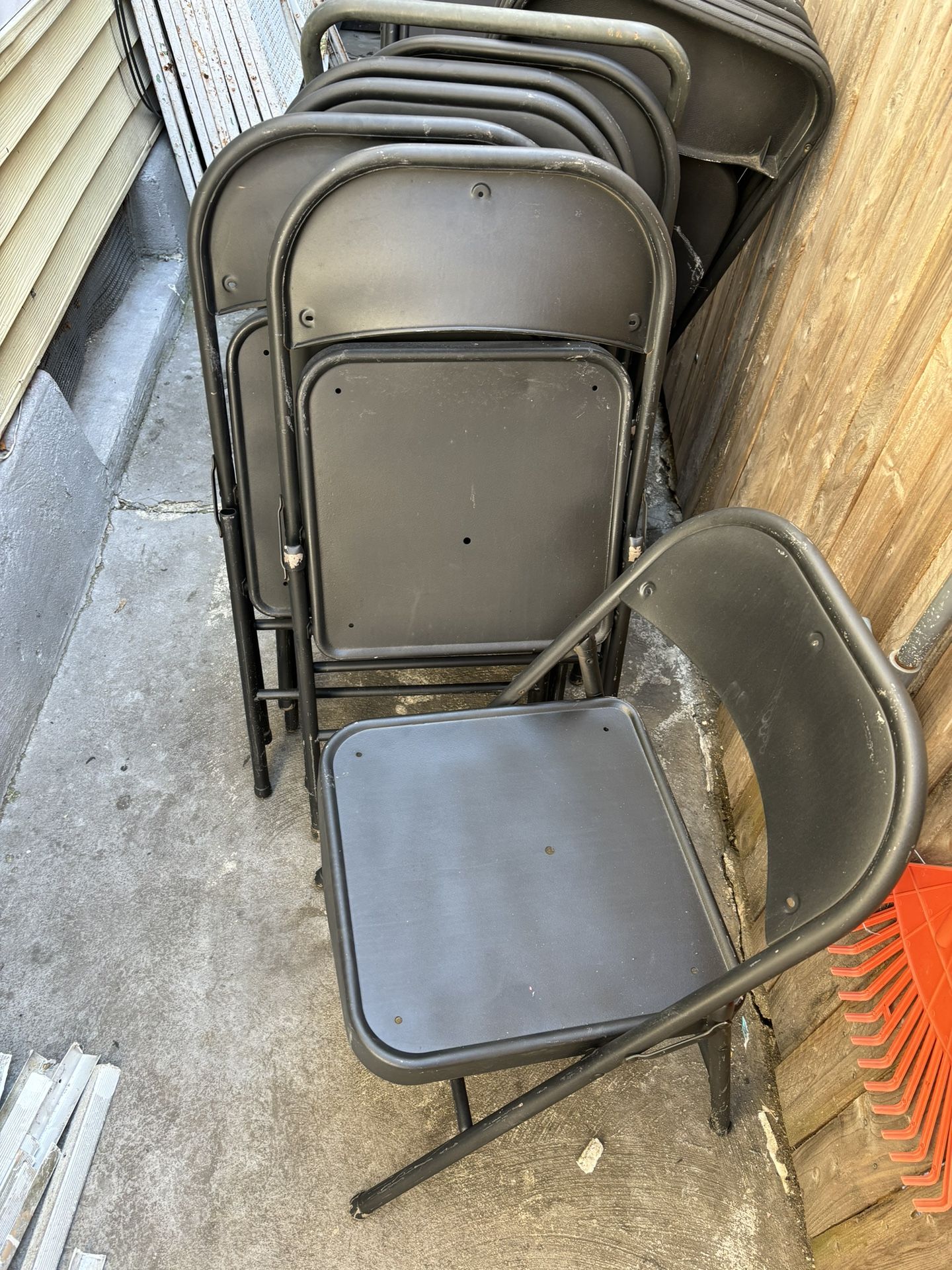 54 Metal Folding Chairs With Storage Cart And Cover