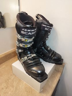 Scarpa T1 Telemark Ski Boots Size 29.5 75mm Vibram Sole Intuition Liner Made in Italy