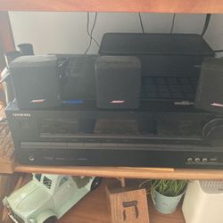 Onkyo Home Theater Receiver Plus Bose Surround Speakers N Bass