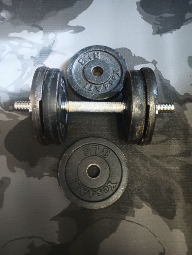 42Lbs 🔥 COMBINABLE 💪 GYM 💪 WEIGHTS 🔥 Interchangeable ⚙️ Disc's ⛓️