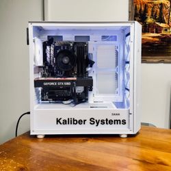 Custom White Gaming Computer with AMD Ryzen 5 1600, 1060 GTX 6GB, 500GB SSD