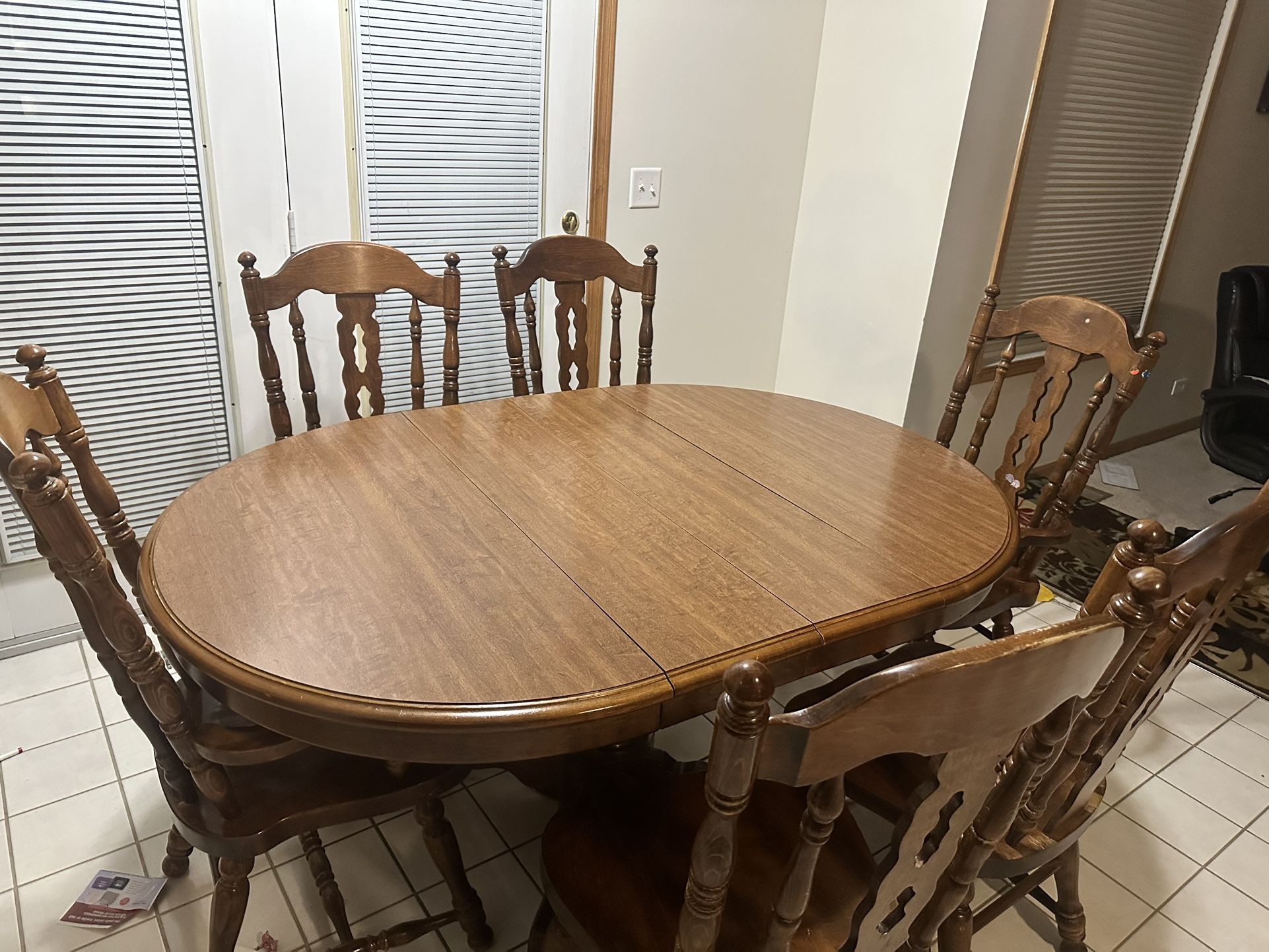 Dining Table + 6 Chairs (wood)