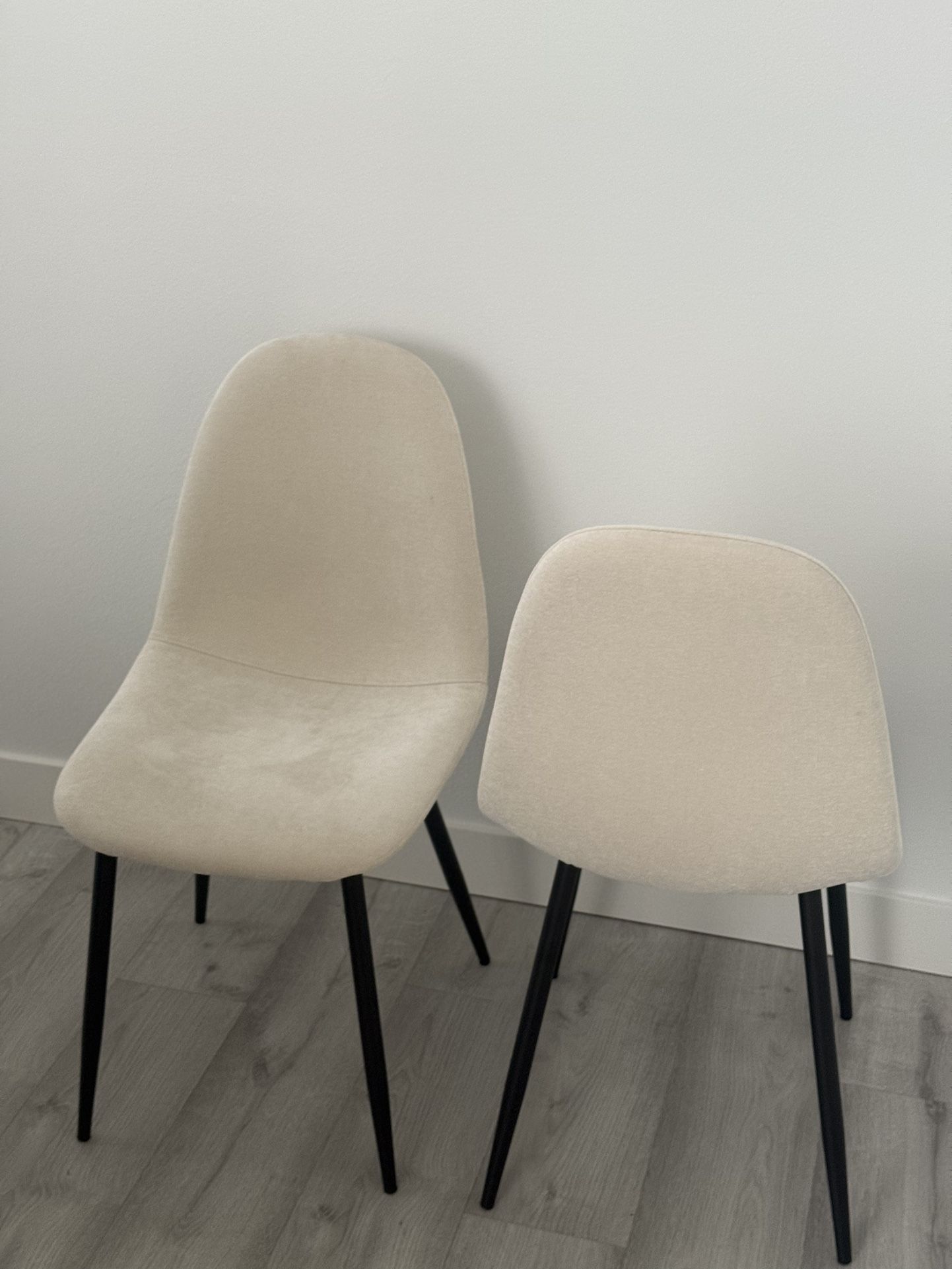 Beige Whitish Dinning Chairs 