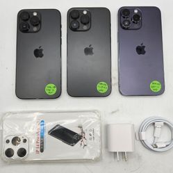 🔥Apple iPhone 14 Pro Max 256gb🔥Unlocked With Case, Charger And Warranty $520 Each
