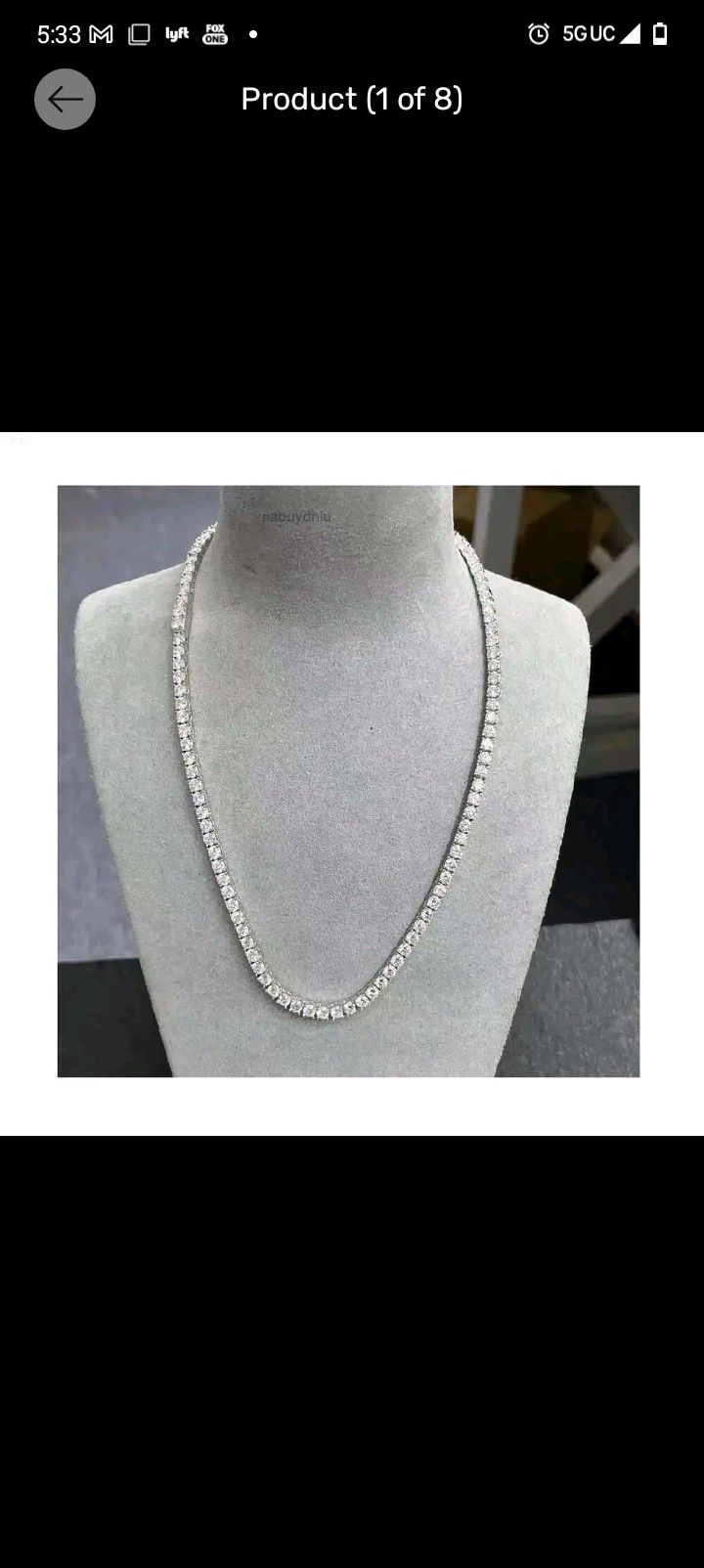 Tennis Chain In Silver CZ Stones