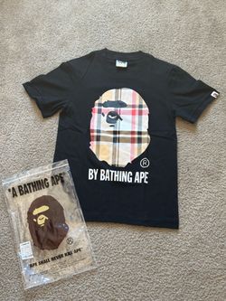Black Burberry and Bape graphic tee