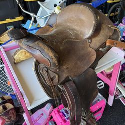 W Stevens Roping Saddle.