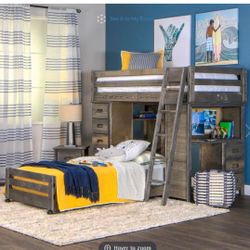 Kids Solid Wood Bunkbed