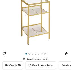 GOLD END TABLE/ NIGHT STAND