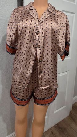 Satin Print  Short Set