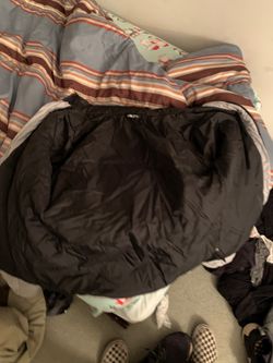 Grey North face bubble coat