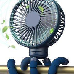 Stroller Fan for Baby - Portable Fans Rechargeable - Battery Operated Fan(Use for 24Hrs) - Fan for Handheld/Clip On/Car Seat/Desk/Camping