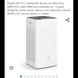 Medify MA-112 Air Purifier with True HEPA H13 Filter | 4,455 ft² Coverage in 1hr for Smoke, Wildfires, Odors, Pollen, Pets | Quiet 99.9% Removal to 0.