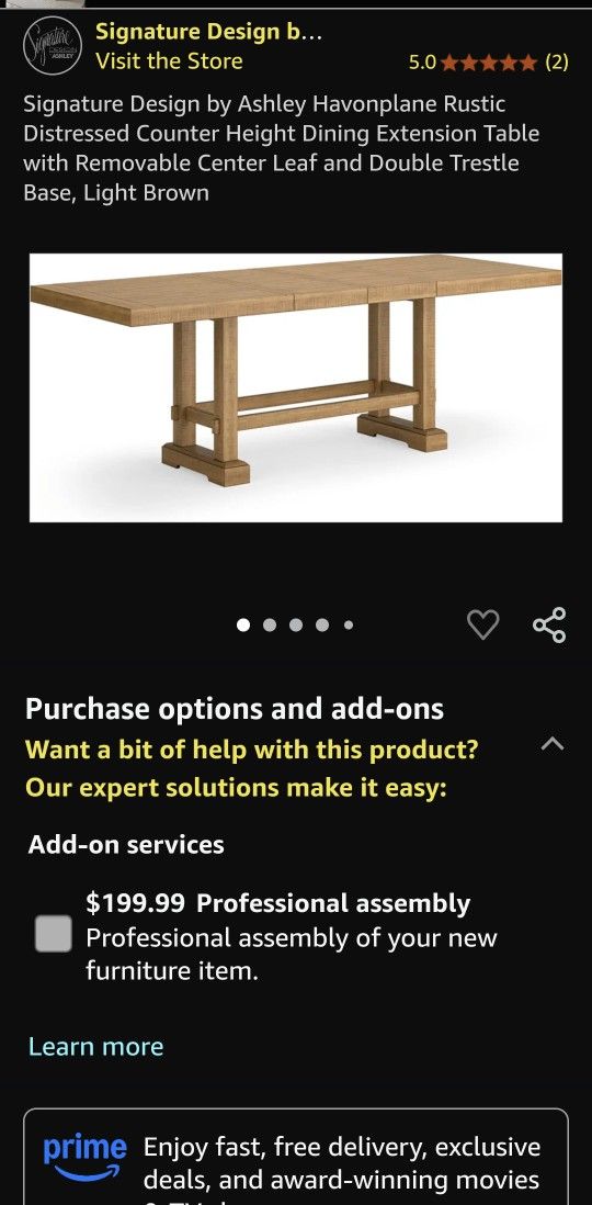 Signature Design Dining Table 