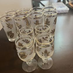 Antique Gold Leaf Glasses