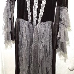 Victorian Vampire Black Lace Dress Halloween