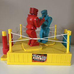 2001 Vintage Rock 'EM Sock 'EM Robots Game Boxing Ring Classic Toy Mattel Tested