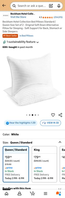 Queen Size Gel Pillow