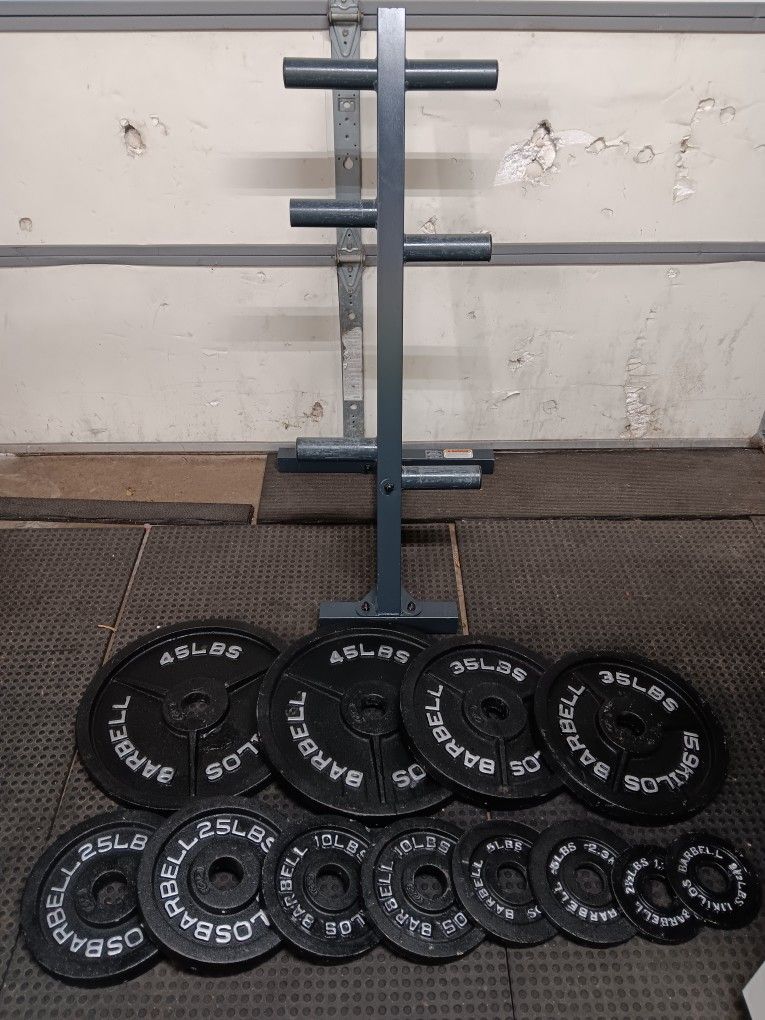 Olympic Weight Set With Tree