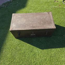 Antique military chest foot locker