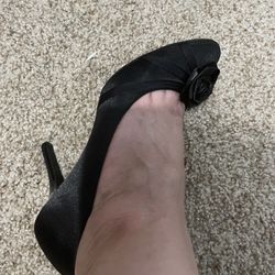 Women Black Formal High Heel Shoes 