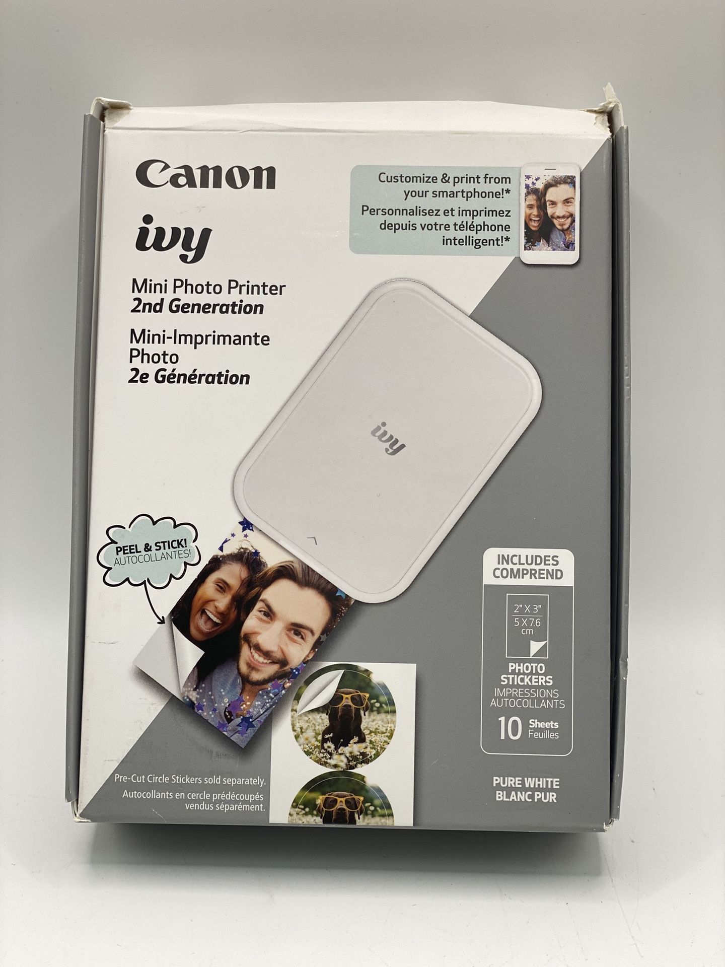 CANON IVY 2 Mini Photo Printer 2nd Generation Pure White New. 16