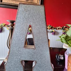 Metal letter A