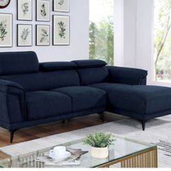 Brand New Navy Blue Modern Style Sectional Sofa