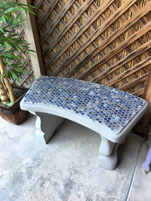 Mosaic Tiled Concrete Bench! for Sale in Tucson, AZ OfferUp